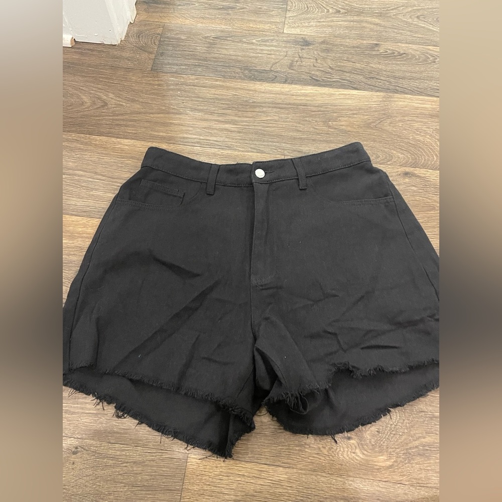 SHEIN- Black Denim Shorts- Size 0X